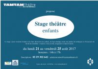 Stage théâtre enfants. Du 21 au 25 août 2017 à Pau. Pyrenees-Atlantiques.  14H00